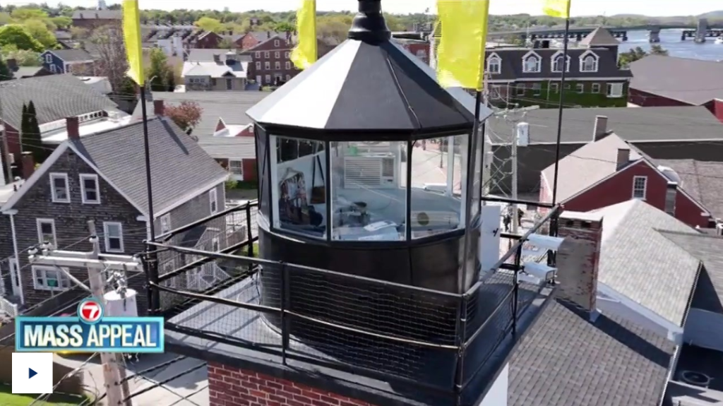 Top of the Newburyport Lighthouse featured on Boston's Channel 7